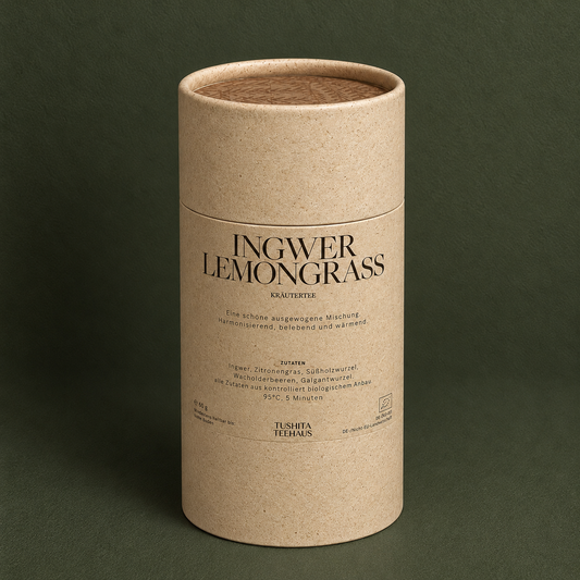 Ingwer-Lemongrass Kräutertee in der Vorratsdose – Tushita Teehaus