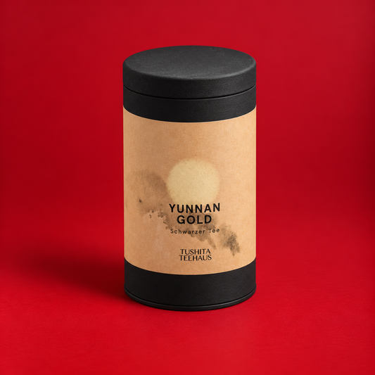 Yunnan Gold Schwarzer Tee in der Aromadose – Tushita Teehaus